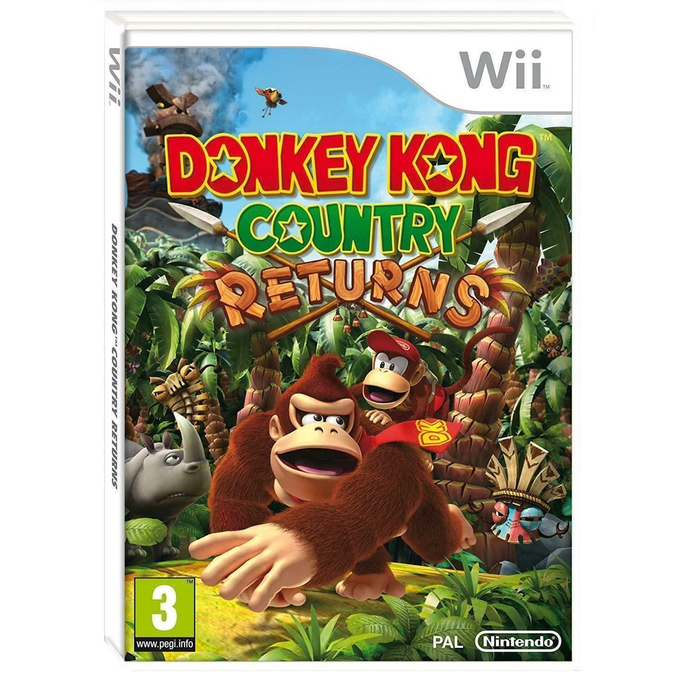 Nintendo Donkey Kong Country Returns (Nintendo Wii, 2010) with Manuel